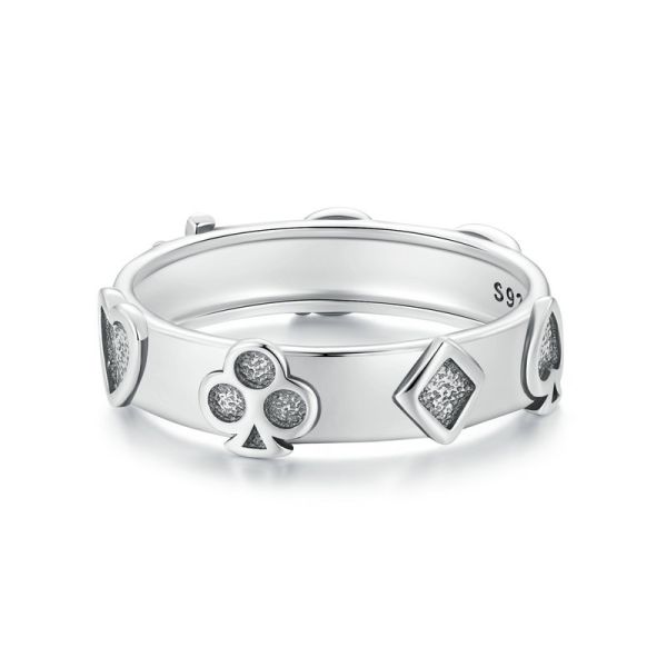 925 Sterling Silver 2024 New Poker Ring