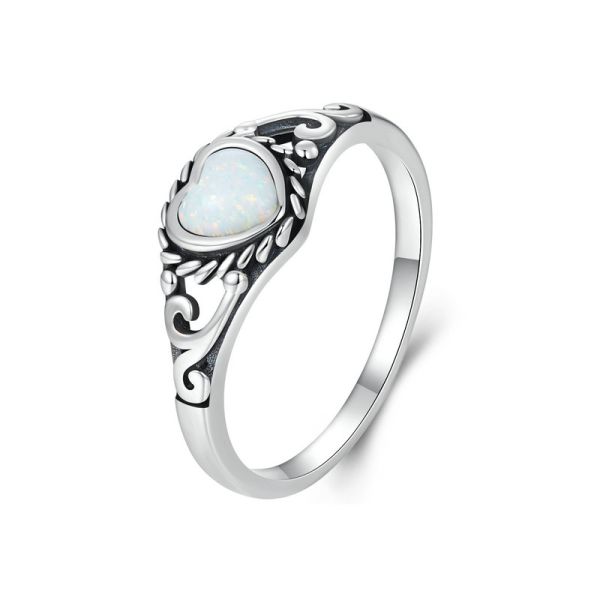 925 Sterling Silver 2024 New Opal Pattern Ring