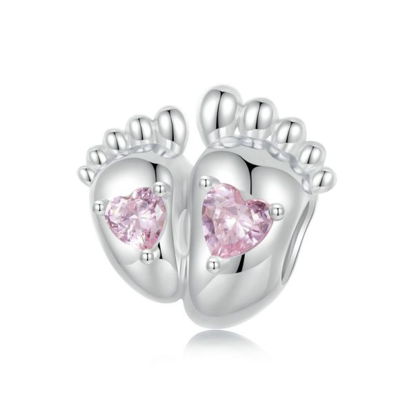 925 Sterling Silver 2024 New Love Footprint Charm