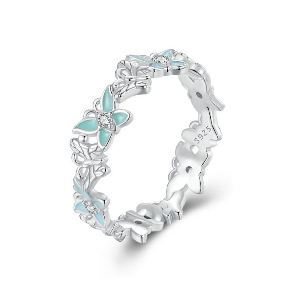925 Sterling Silver 2024 New Butterfly Ring
