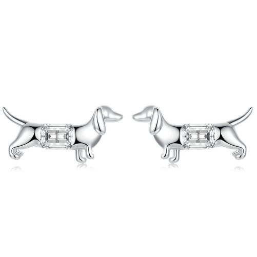 925 Sterling Silver 2024 New Dachshund Earrings