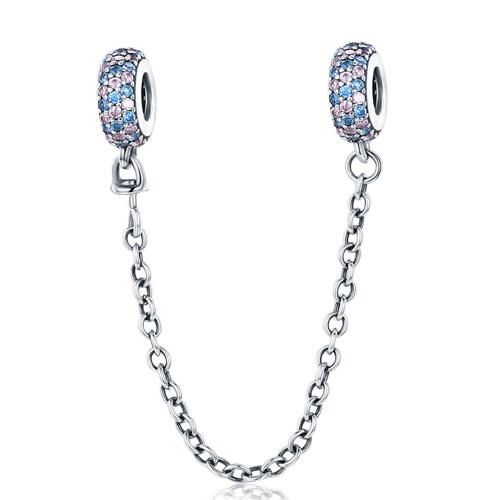 925 Sterling Silver Safety Chain Charm