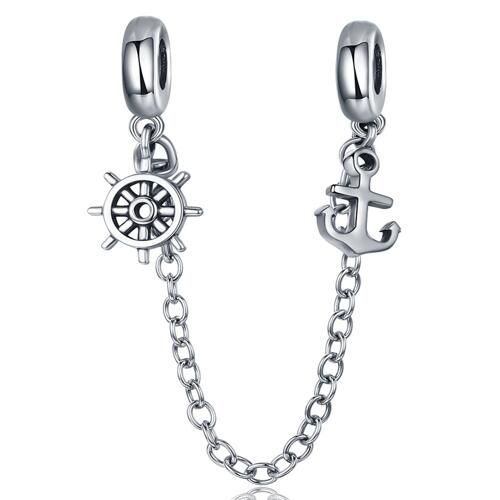 925 Sterling Silver Safety Chain Charm