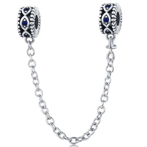 925 Sterling Silver Safety Chain Charm
