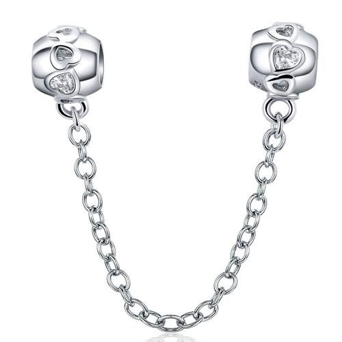 925 Sterling Silver Safety Chain Charm