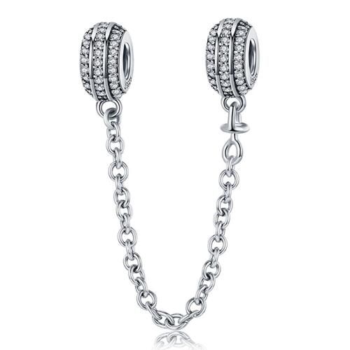 925 Sterling Silver Safety Chain Charm