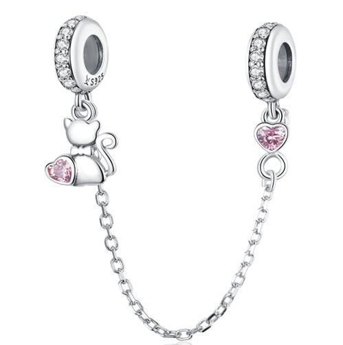 925 Sterling Silver Safety Chain Charm