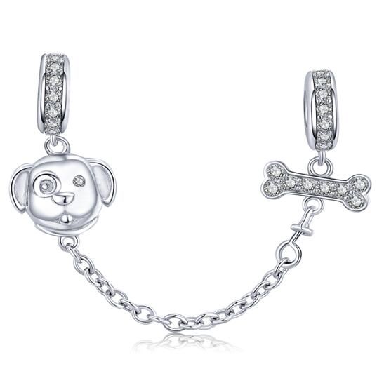 925 Sterling Silver Safety Chain Charm