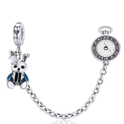 925 Sterling Silver Safety Chain Charm