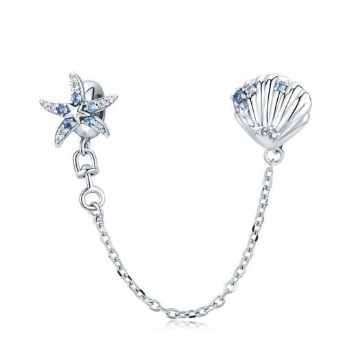 925 Sterling Silver Safety Chain Charm
