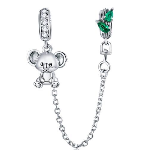 925 Sterling Silver Safety Chain Charm
