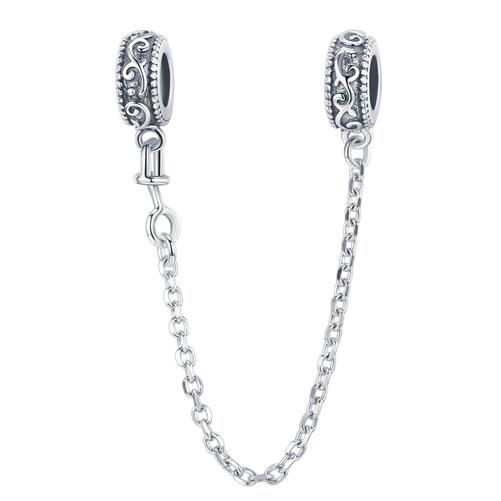 925 Sterling Silver Safety Chain Charm