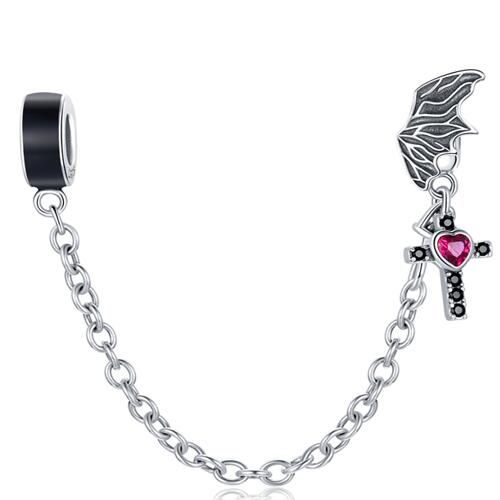 925 Sterling Silver Safety Chain Charm