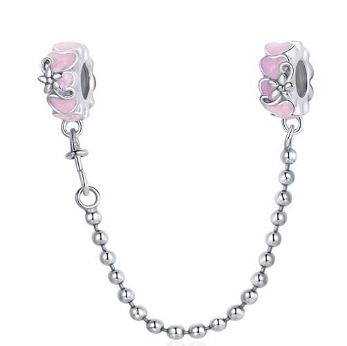 925 Sterling Silver Safety Chain Charm