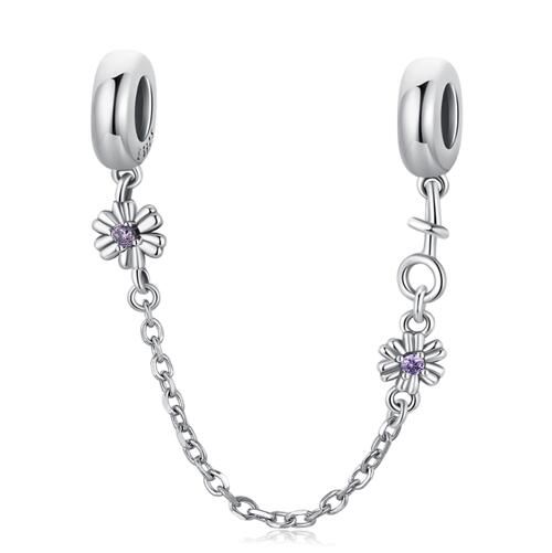 925 Sterling Silver Safety Chain Charm