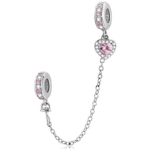 925 Sterling Silver Safety Chain Charm