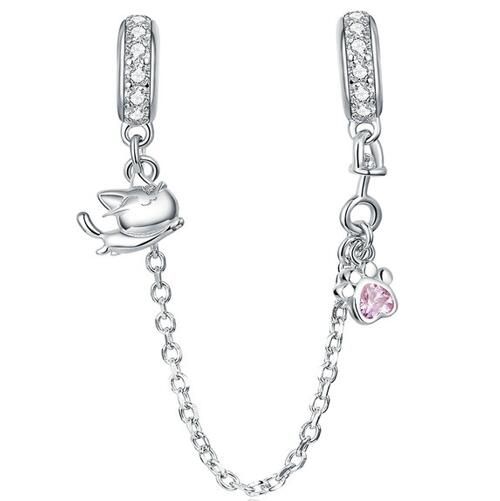 925 Sterling Silver Safety Chain Charm