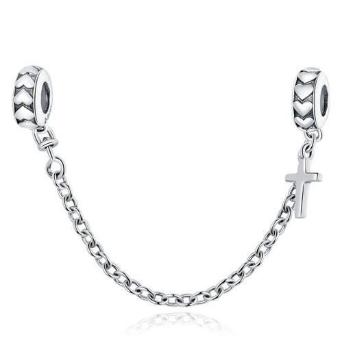 925 Sterling Silver Safety Chain Charm