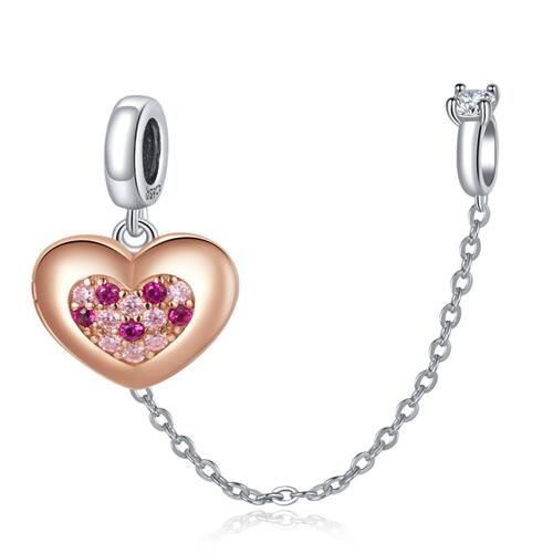 925 Sterling Silver Safety Chain Charm