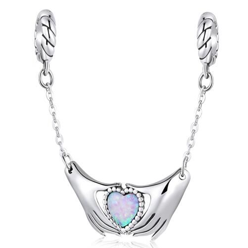 925 Sterling Silver Safety Chain Charm