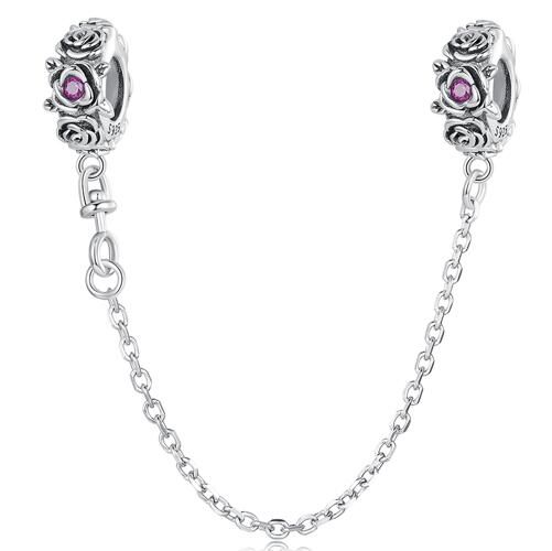 925 Sterling Silver Safety Chain Charm