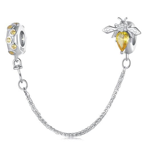 925 Sterling Silver Safety Chain Charm