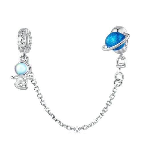 925 Sterling Silver Safety Chain Charm