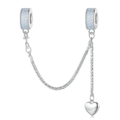 925 Sterling Silver Safety Chain Charm