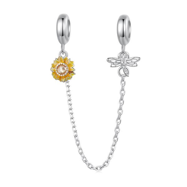 925 Sterling Silver Safety Chain Charm
