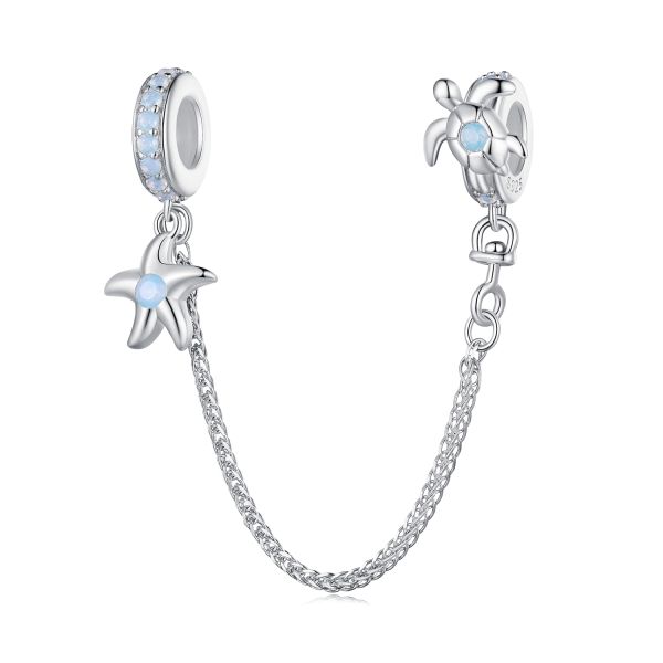 925 Sterling Silver Safety Chain Charm