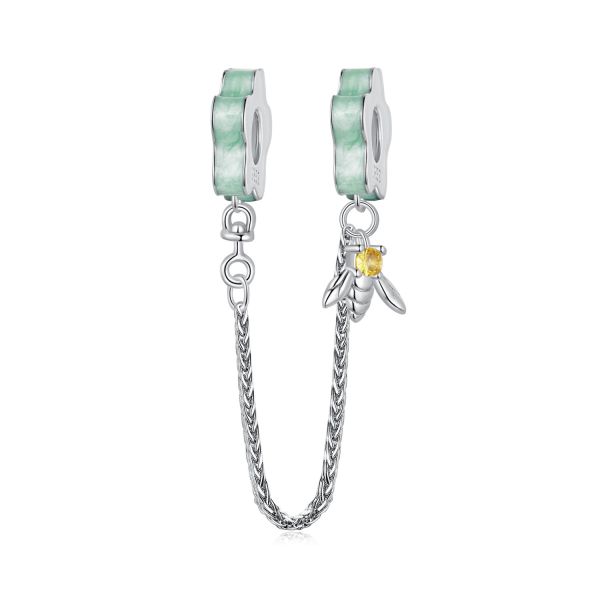 925 Sterling Silver Safety Chain Charm