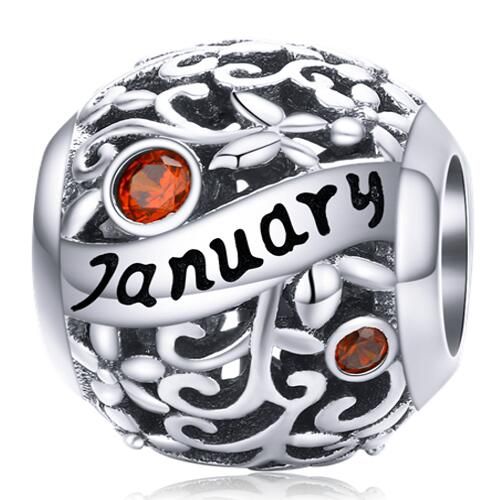 925 Sterling Silver Birthstone Charm 