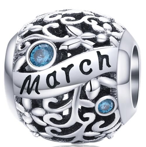 925 Sterling Silver Birthstone Charm 