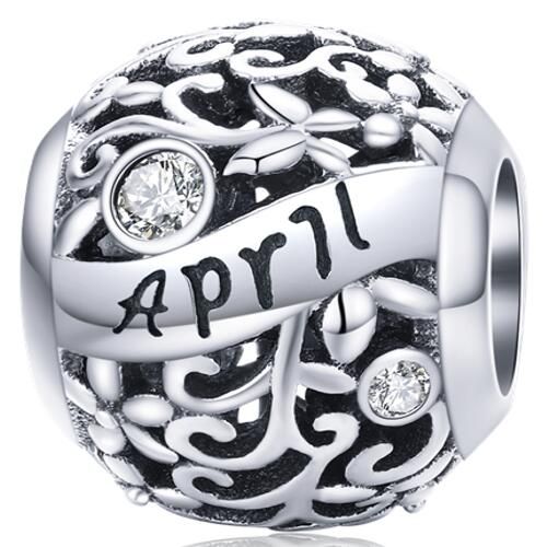 925 Sterling Silver Birthstone Charm 