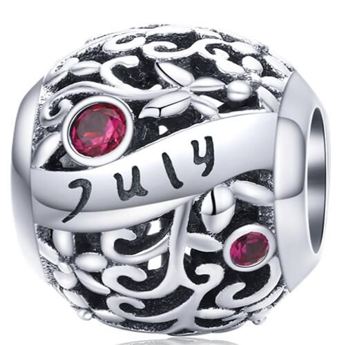 925 Sterling Silver Birthstone Charm 
