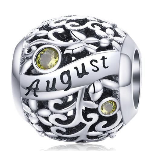 925 Sterling Silver Birthstone Charm 