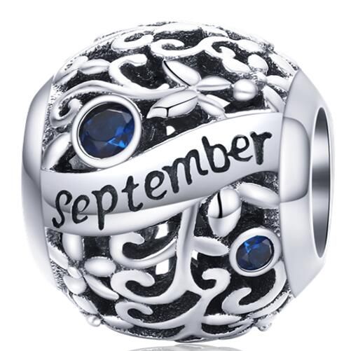 925 Sterling Silver Birthstone Charm 