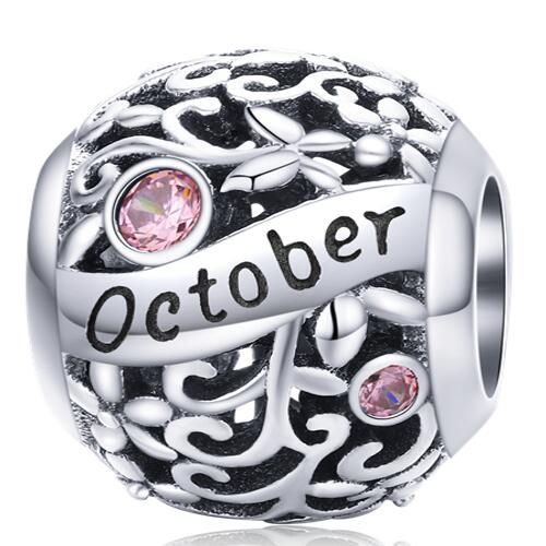 925 Sterling Silver Birthstone Charm 