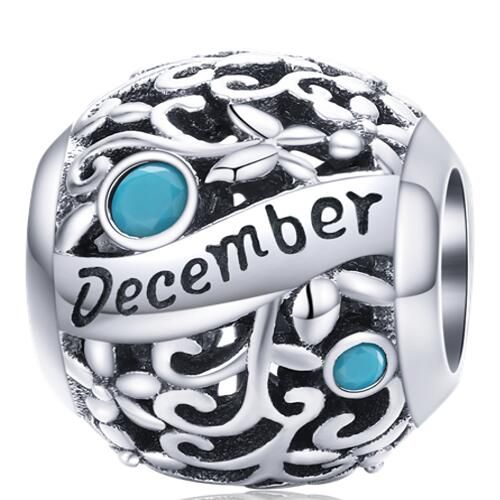 925 Sterling Silver Birthstone Charm 