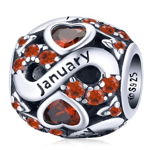 925 Sterling Silver Birthstone Charm 