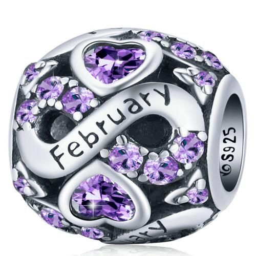 925 Sterling Silver Birthstone Charm 