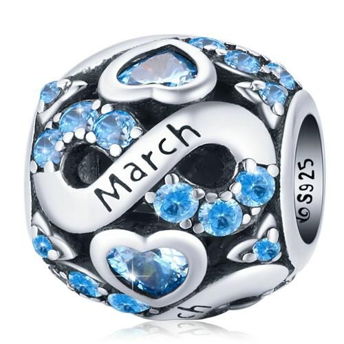 925 Sterling Silver Birthstone Charm 
