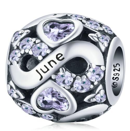 925 Sterling Silver Birthstone Charm 
