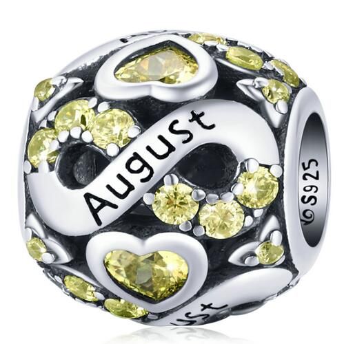 925 Sterling Silver Birthstone Charm 