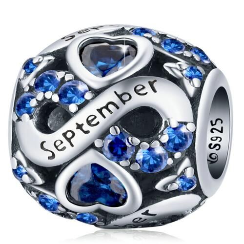 925 Sterling Silver Birthstone Charm 