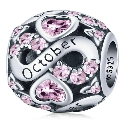 925 Sterling Silver Birthstone Charm 