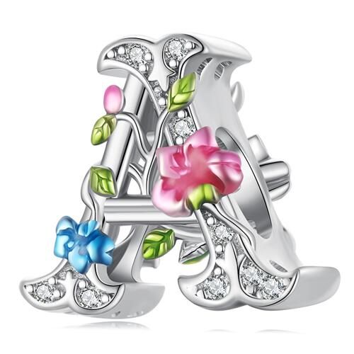 925 Sterling Silver Letters Charm 