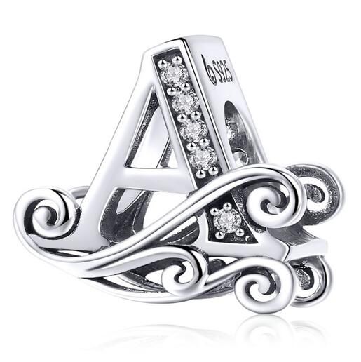 925 Sterling Silver Letters Charm 