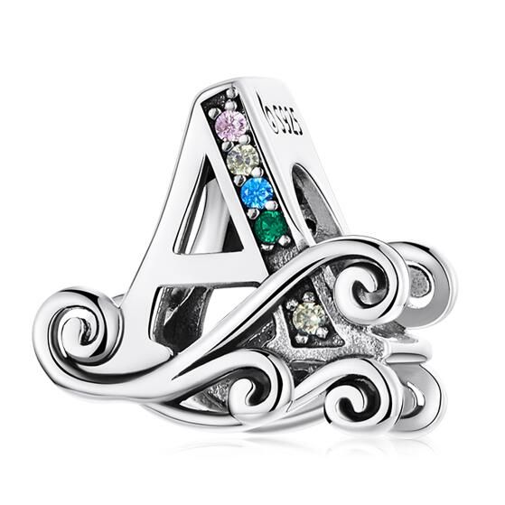 925 Sterling Silver Letters Charm 