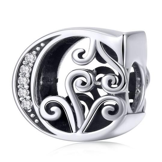 925 Sterling Silver Letters Charm 